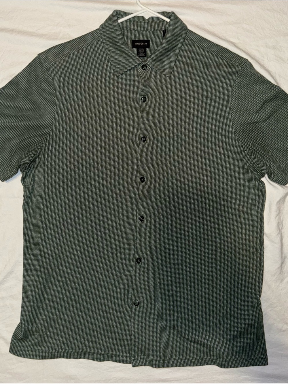 Buffalo David Bitton Men’s Dark Green Short-Sleeve Button Shirt